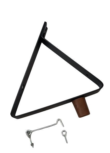 Waelbers starx deuropvangbeugel met windhaak en stootdop - zwart gelakt - 40 x 4 mm