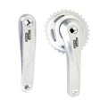 SunRace crankstel 33T, cranklengte 170mm. zilver, aluminium, spieloos