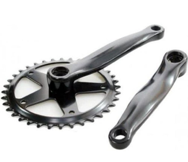 Crankstel 44t alu zwart 3 32 vlak