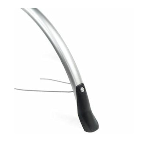 Eurofender Snello achterspatbord 28 51mm breed, kleur: zilver kunststof