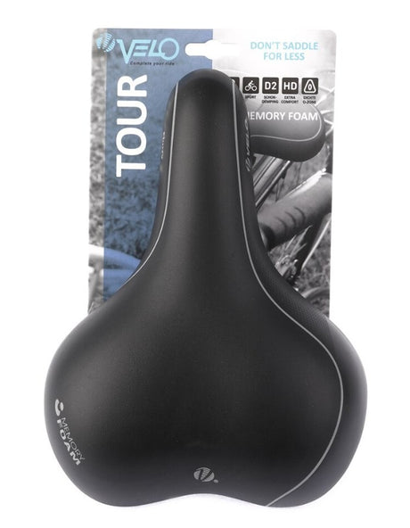 Zadel sport velo tour met o-zone en memory foam dames