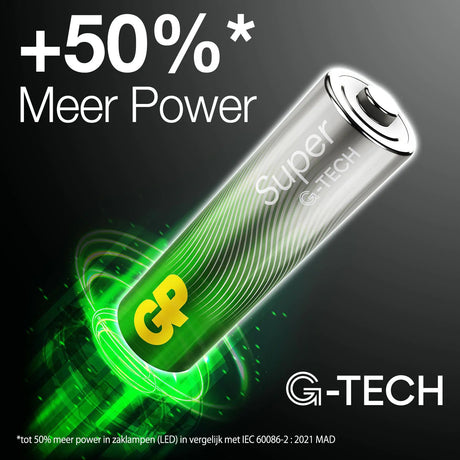 Gp super alkaline aa-batterijen 4pk