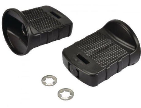 Rolly toys -2 losse zwarte trappers met borg ringen