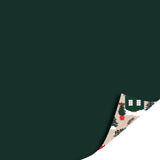 Kassaplan coated cadeaupapier dubbelzijdig 50cm 100m winter houses groen