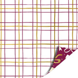 Kassaplan coated cadeaupapier dubbelzijdig 50cm 100m bows burgundy purple