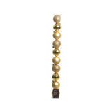 Decoris kerstballen licht goud van kunststof dia 6 cm 10-delig
