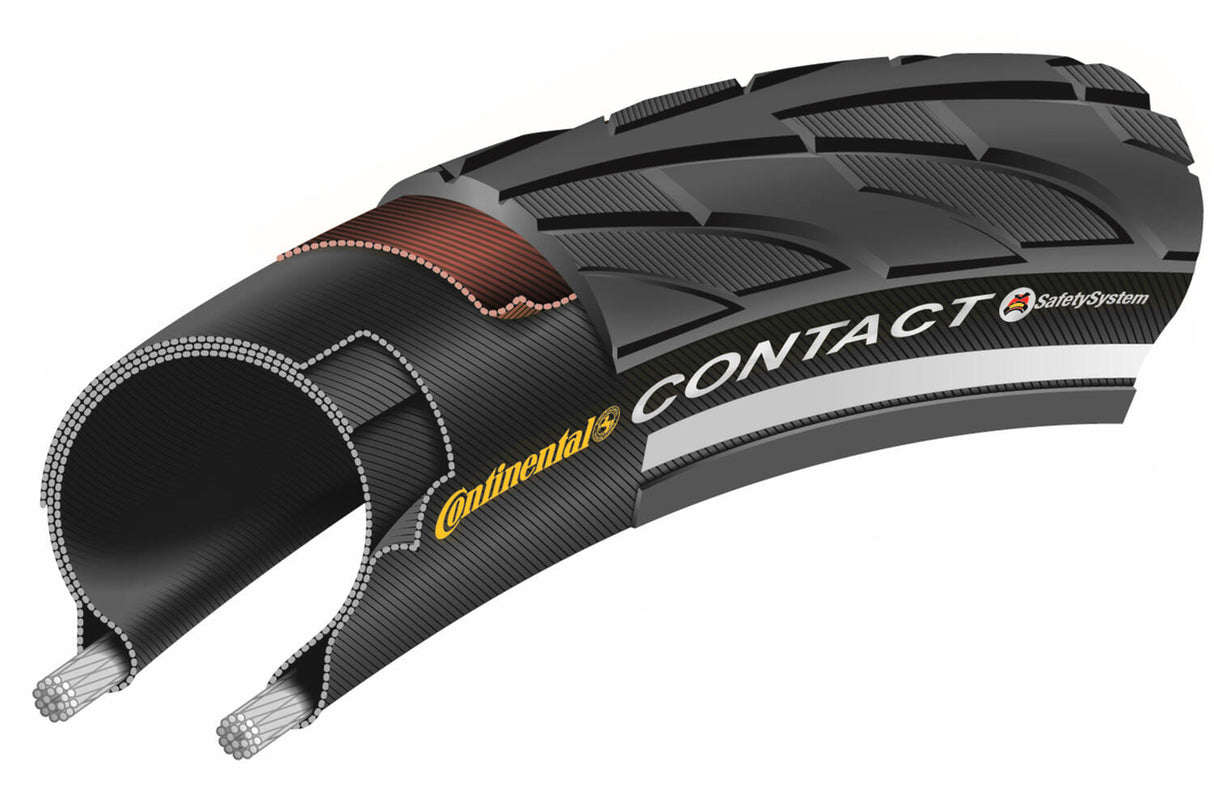 Trekking Bike Bike Tire di contatto continentale - nero