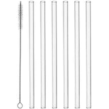 Montana glazen rietjes 6 stuks 20cm met borsteltje