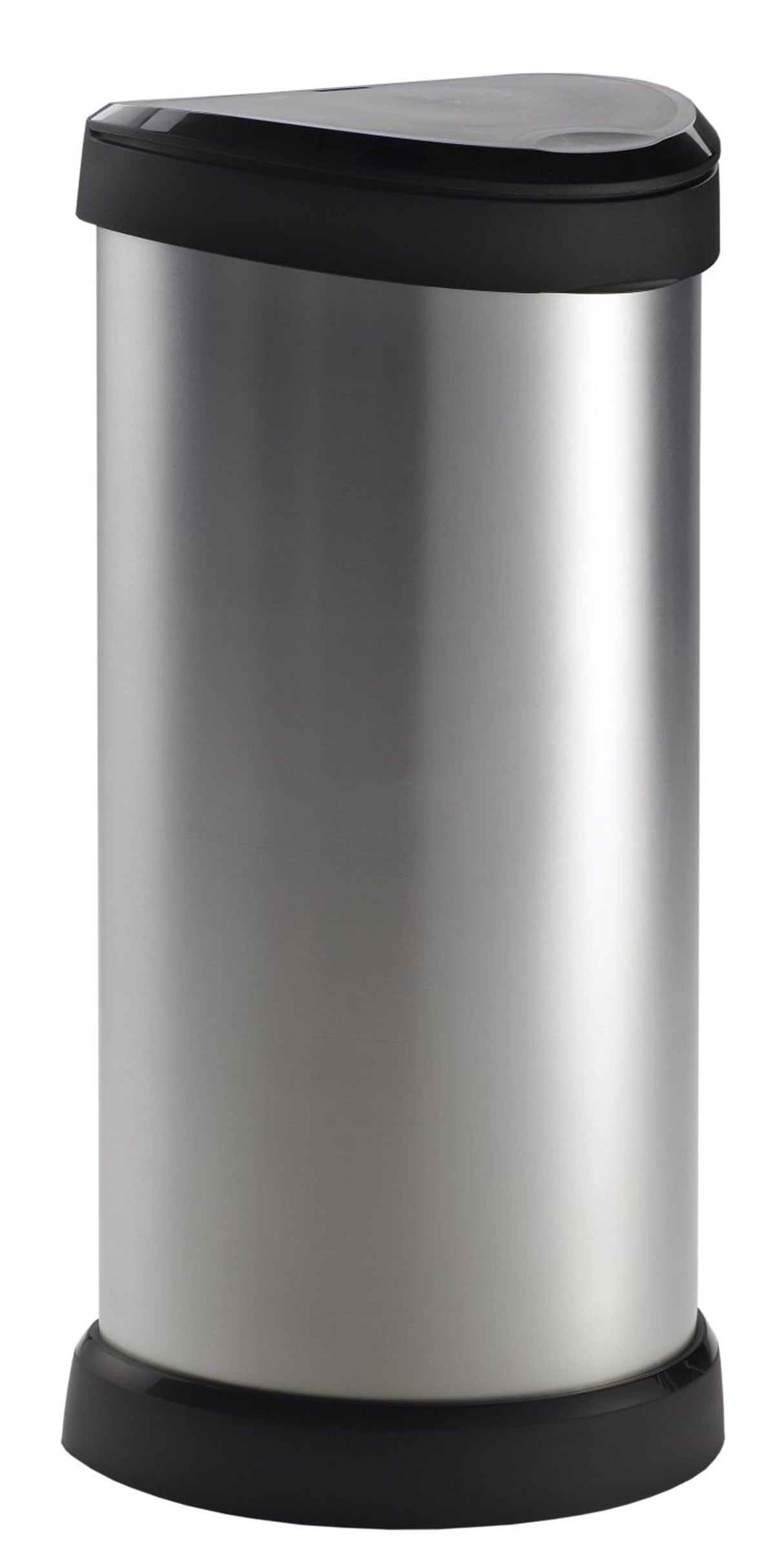 Curver decobin push prullenbak - 40 liter - metallic - recycled kunststof