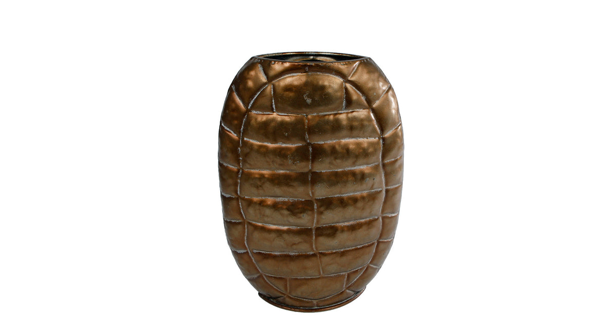Vaas turtle s brons metaal 22x8x30cm