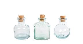 Vaas bolas helder 3 assortie glas 10x10x7cm
