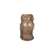 Vaas uil licht bruin glas 16x16x20cm