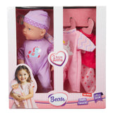 Toi-toys beau babypop dress up 31cm met 2x kledingset 2 assorti