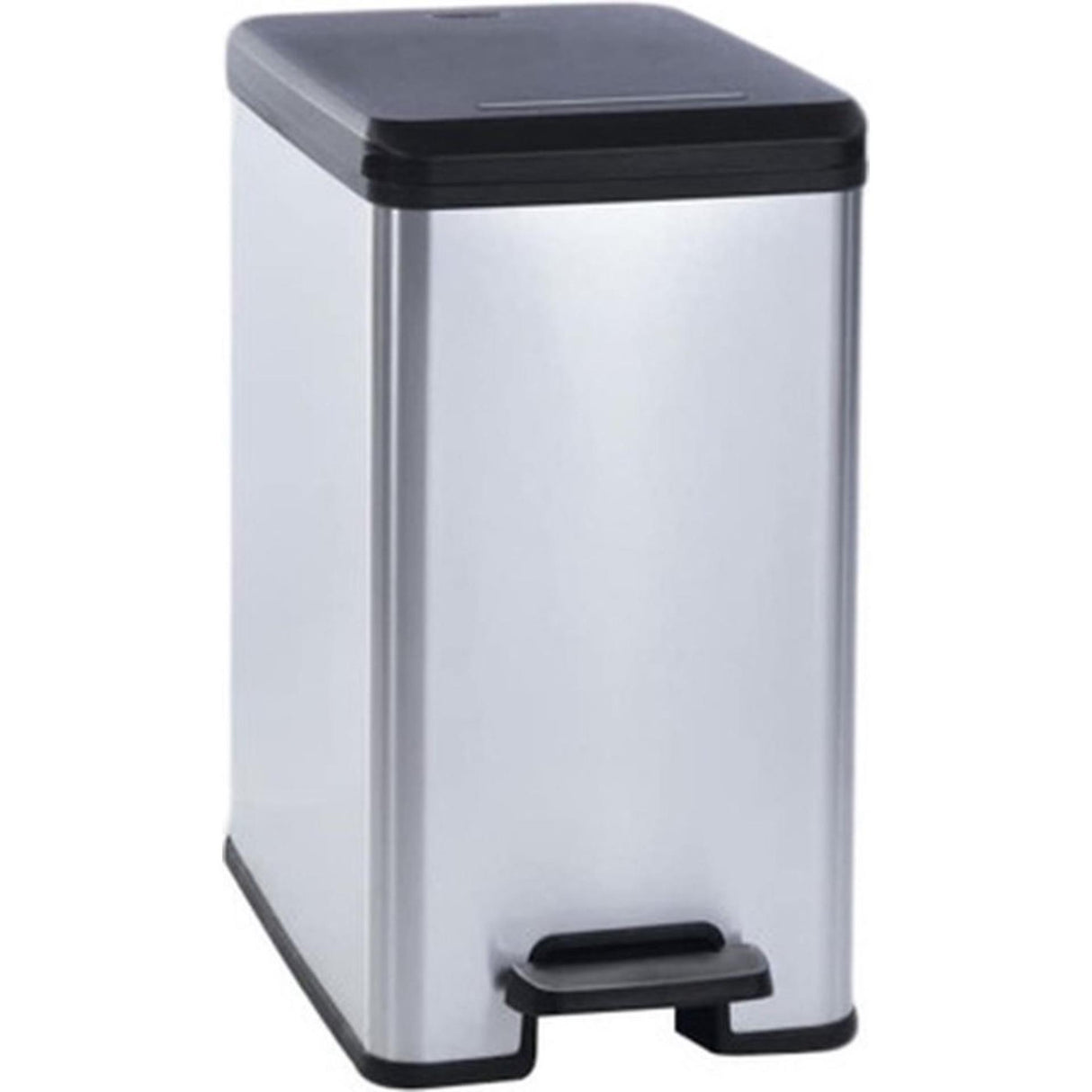 Curver decobin slim afvalbak 25l zilver