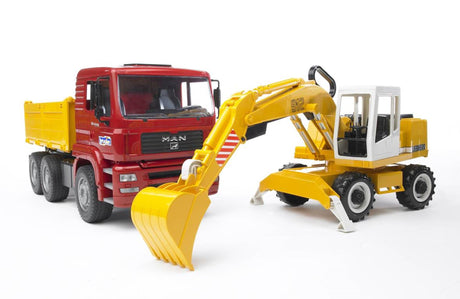 Bruder man tga kiepwagen met liebherr baggerkraan