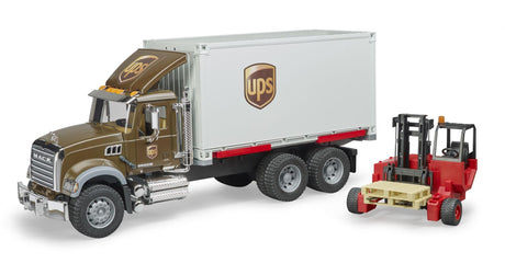 Bruder mack granite ups vrachtwagen met vorkheftruck