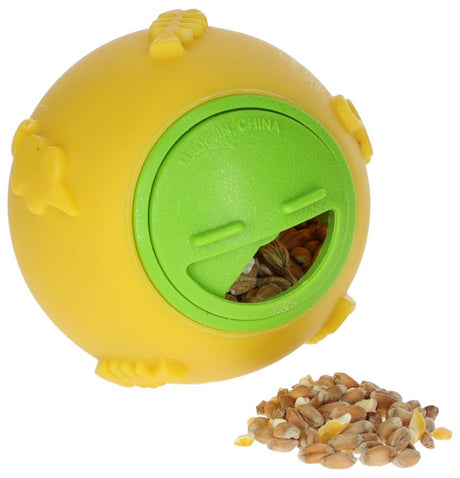 Producten snackbal voor kippen 7 5 cm geel