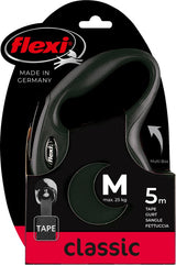 Flexi producten rollijn new classic band zwart m 5 meter tot 25kg