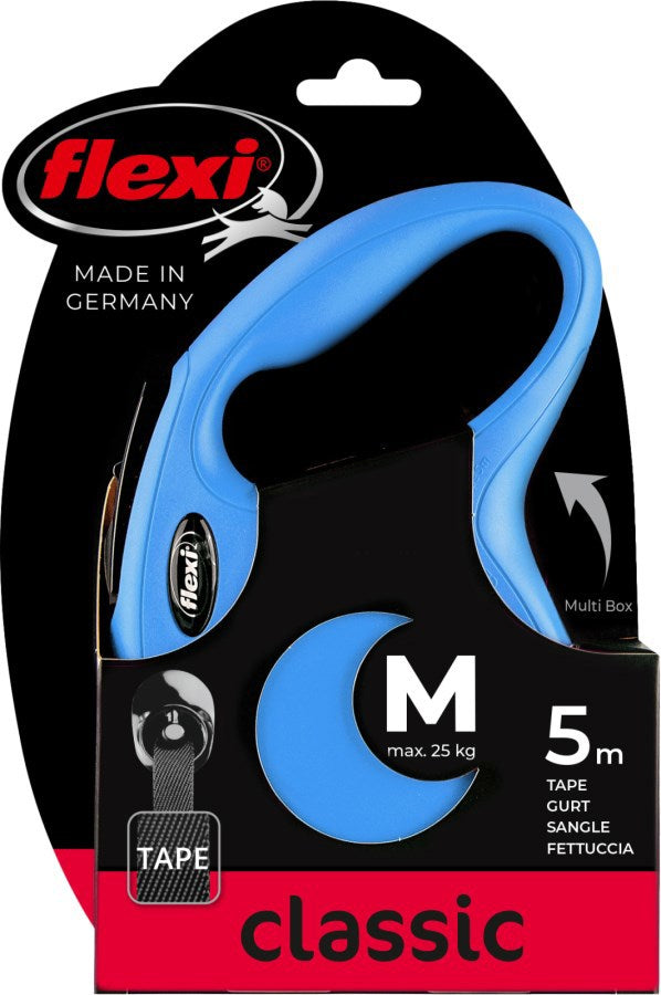 Flexi producten rollijn new classic band blauw m 5 meter tot 25kg