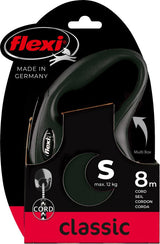 Flexi producten rollijn new classic koord zwart s 8 meter tot 12kg