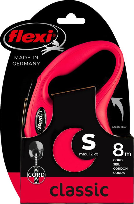 Flexi producten rollijn new classic koord rood s 8 meter tot 12kg