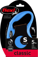 Flexi producten rollijn new classic band blauw s 5 meter tot 15kg