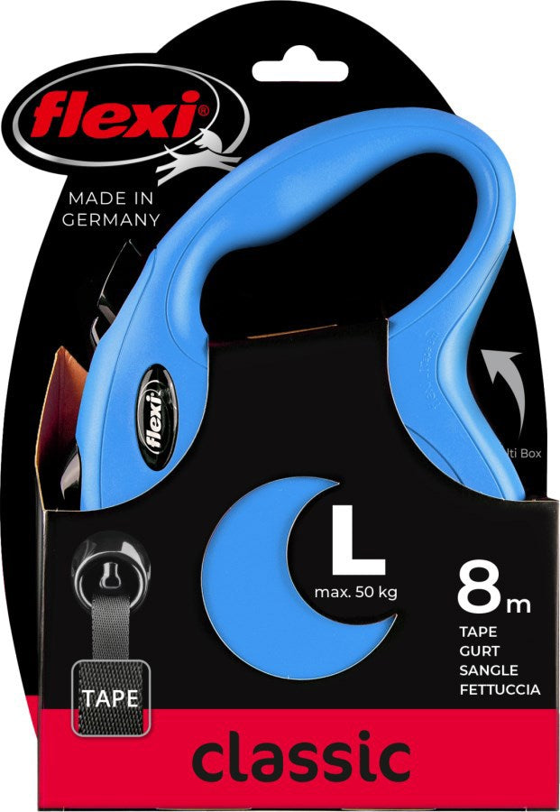 Flexi producten rollijn new classic band blauw l 8 meter tot 50kg