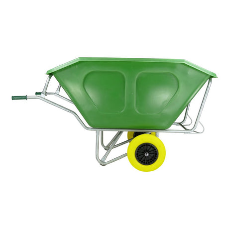 Fort producten kruiwagen f s 500l groen verzinkt onderstel 2 nml wiel