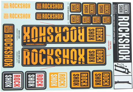 Rockshox decor set decal set orange