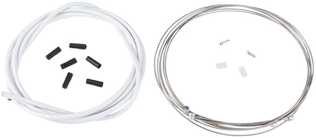 Contec remkabelset stop+ ct brake cable set stop+ steel fr+rear compl white