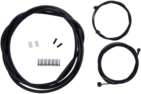 Contec remkabelset stop++ ct brake cable set stop++ steel fr+rear compl black