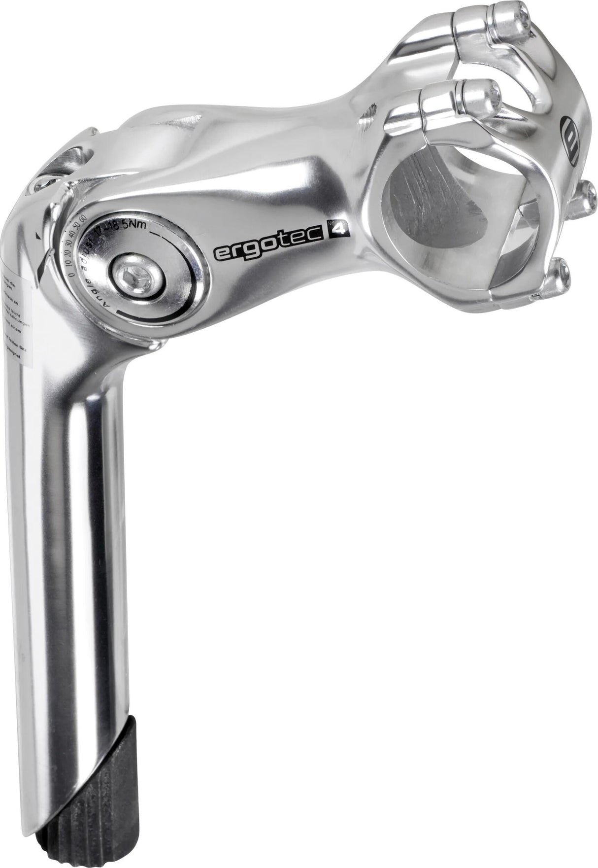 Ergotec stuurpen octopus 2 verstelbaar 25.4mm 90mm zilver