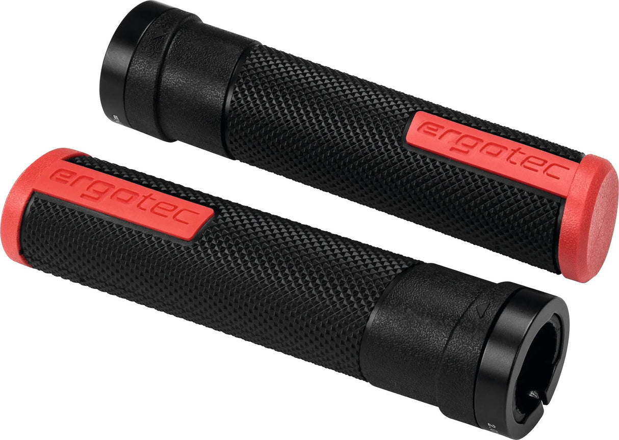 Ergotec handvat porto grip porto kraton,pair,bl. red