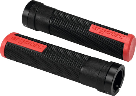 Ergotec handvat porto grip porto kraton,pair,bl. red