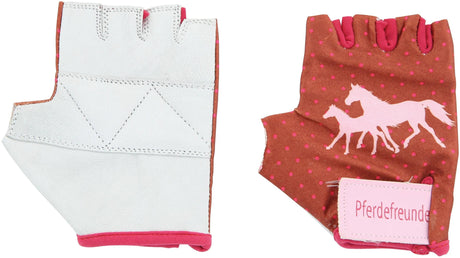 Bike fashion kinderhandschoen pferdefreunde kids gloves horsesfriends size 4