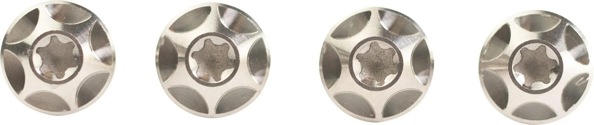 Silca bout screw silver 4pcs.