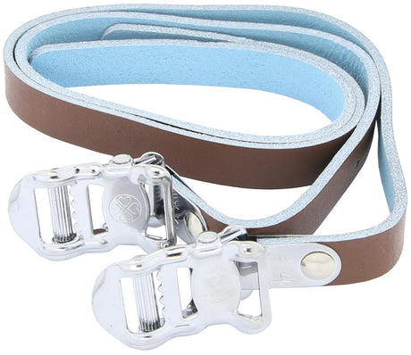 Contec toeclip-riemen leather strap ct pedalstrap leather leather brown 2pcs