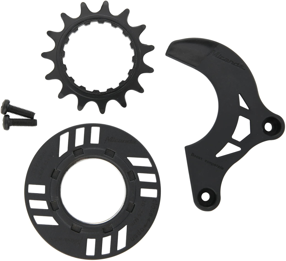 Miranda steek-tandwiel sprocket 15t chain guard ring + guide