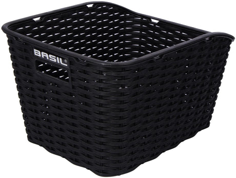 Basil Weave WP - fietsmand - achterop - zwart