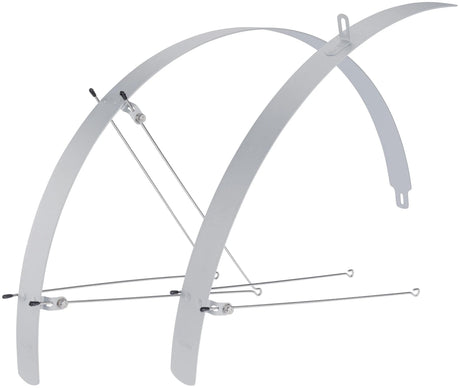 Contec spatbordset flat fender ct fender set flat fender 28 42mm alu silver