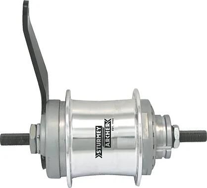Sturmeyarcher achternaaf 116 mm vaste as 160 mm terugtraprem 32gts sturmey archer s2c 2s kick shift zilver city