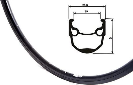 Ryde velg andra 10 rim andra 10 19-622 36h black
