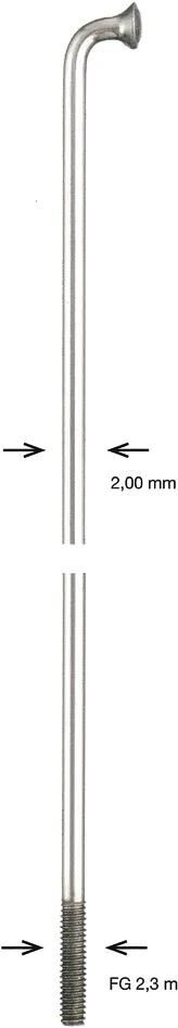 Alpina spaak spoke zinc 2x268 mm