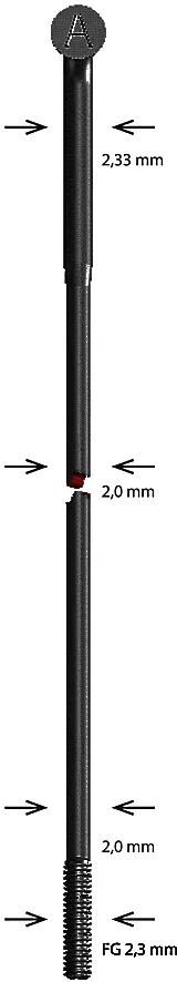Alpina speiche spoke st.steel 292mm black