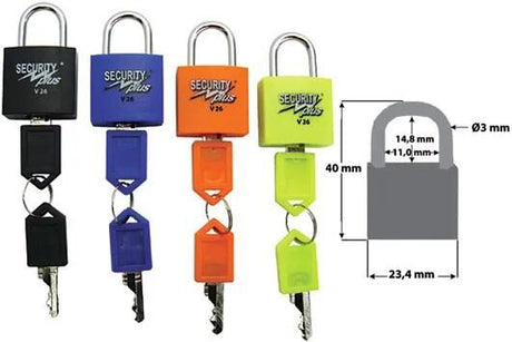 Security plus vorhängeschloss padlock set sec.plus 22mm
