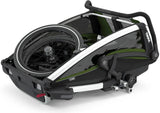 Thule fiets-kinderkar chariot cab double . child trailer char. cab 2 aku cyp.green