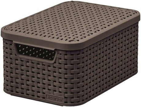 Curver mand s met cover 6l ♪ dark bruin ♪
