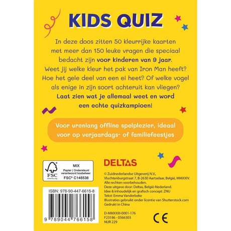 Deltas de allerleukste kids quiz (9 jaar)