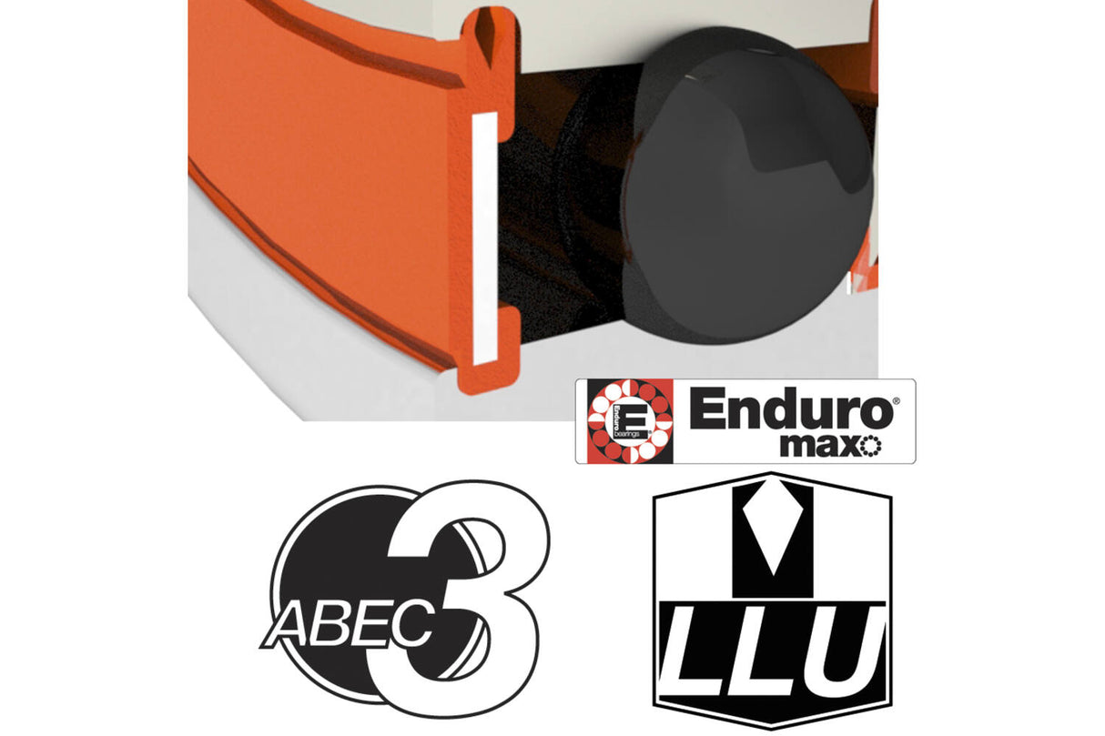 Enduro Lager 6802 LLU 15x24x5 ABEC 3 Max Black Oxide