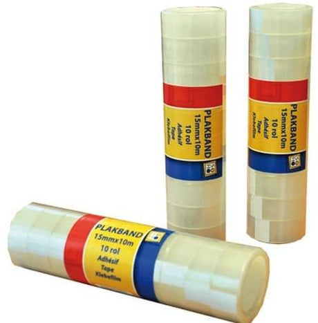 Verhaak soho plakband rolletjes 15mm breed 10 stuks